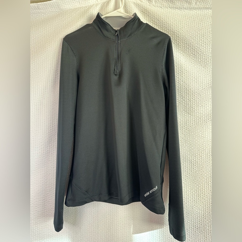 Under Armour ColdGear Fitted 1/4 Zip Pullover Women’s XL Black Compression Mock